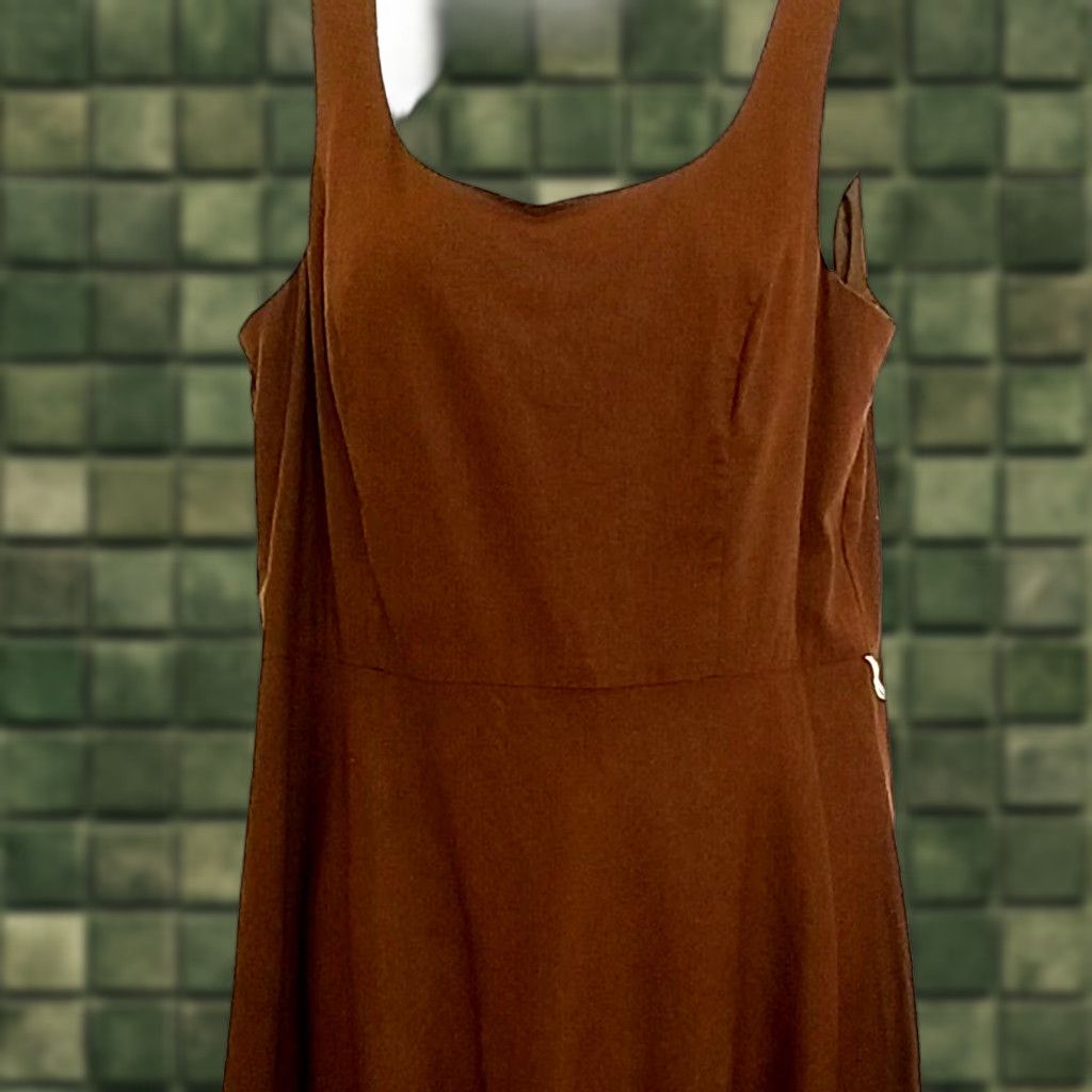VINTAGE Jessica Howard Dress Womens Medium Sleeveless Midi Linen