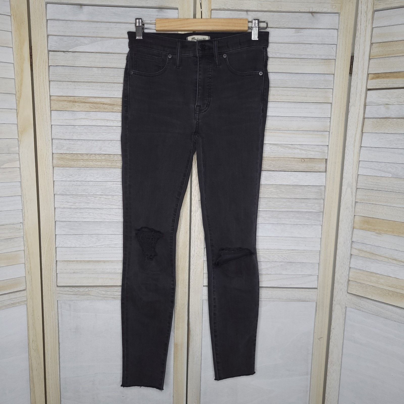 Madewell Madewell 9" High Rise Skinny Size 27 Womens Jeans Distressed Size 27" / US 4 / IT 40 - 1 Thumbnail