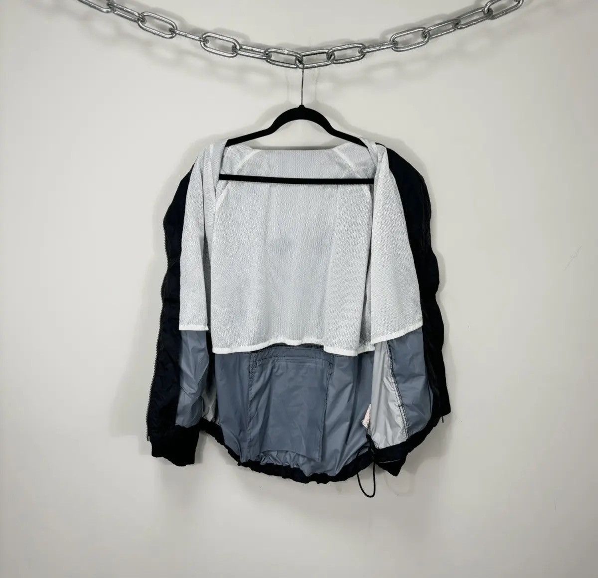 Nike × Vintage Vintage Nike Y2K Swoosh Drill Hype Retro Hooded Nylon Jacket Size US M / EU 48-50 / 2 - 2 Thumbnail