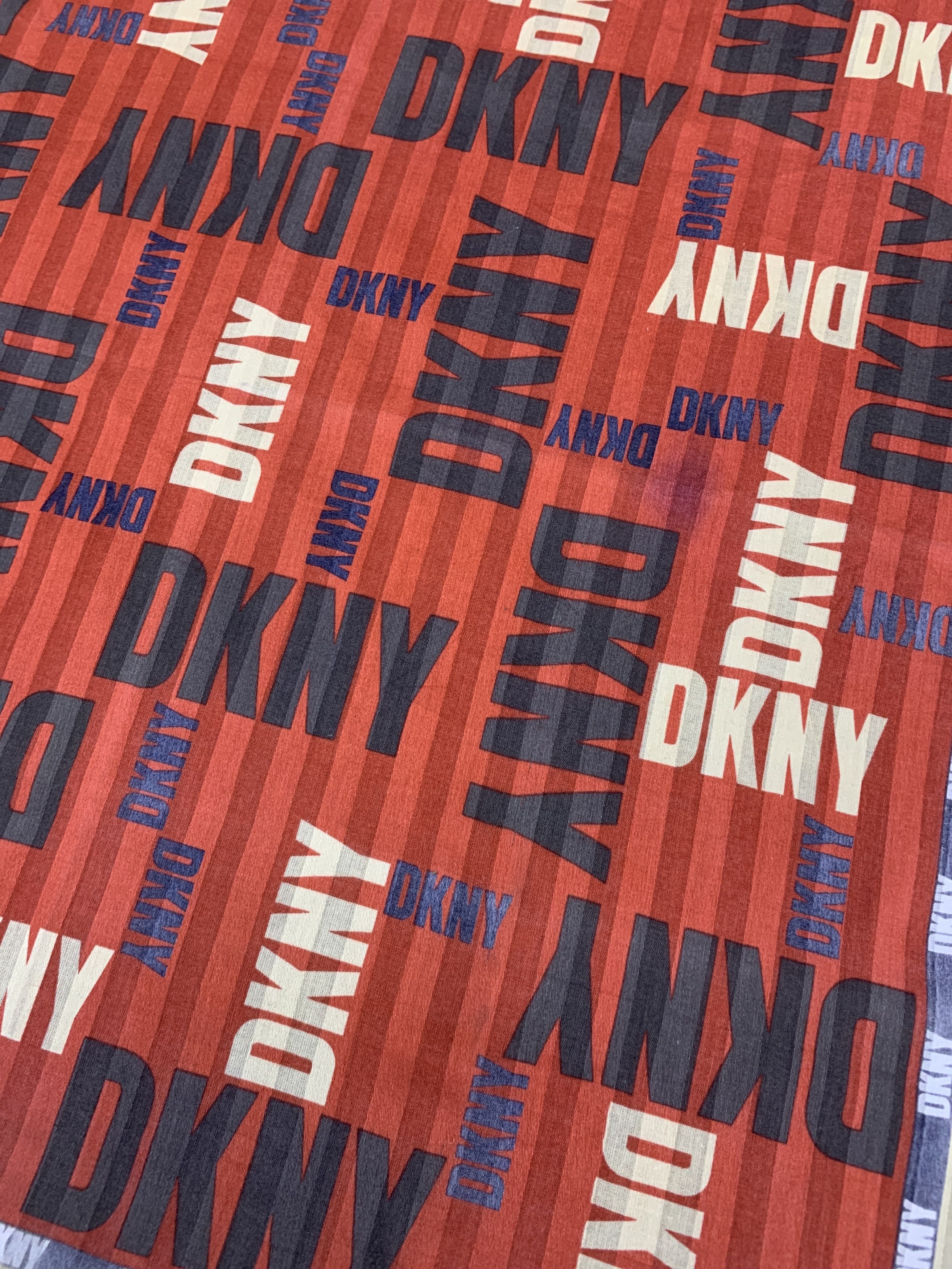 DKNY × Vintage Vintage DKNY Monogram Scarf Handkerchief - HKA971 Size ONE SIZE - 3 Thumbnail