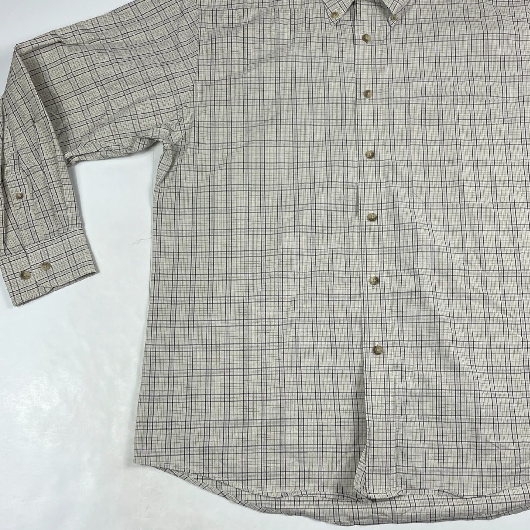 Pendleton VINTAGE Pendleton Broadway Cloth Shirt Mens Large Beige Plaid Long Sleeve Button-Down Collared Size US L / EU 52-54 / 3 - 5 Thumbnail
