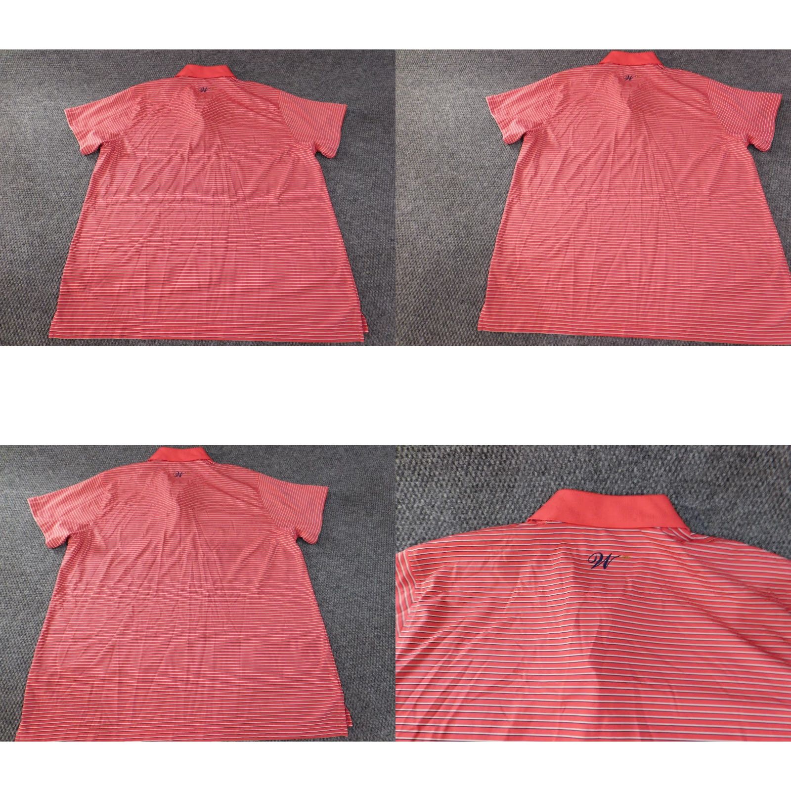 Vintage Donald Ross Polo 2XL Mens Red Striped Knit Short Sleeve Golf Performance Stretch Shirt Size US XXL / EU 58 / 5 - 8 Thumbnail