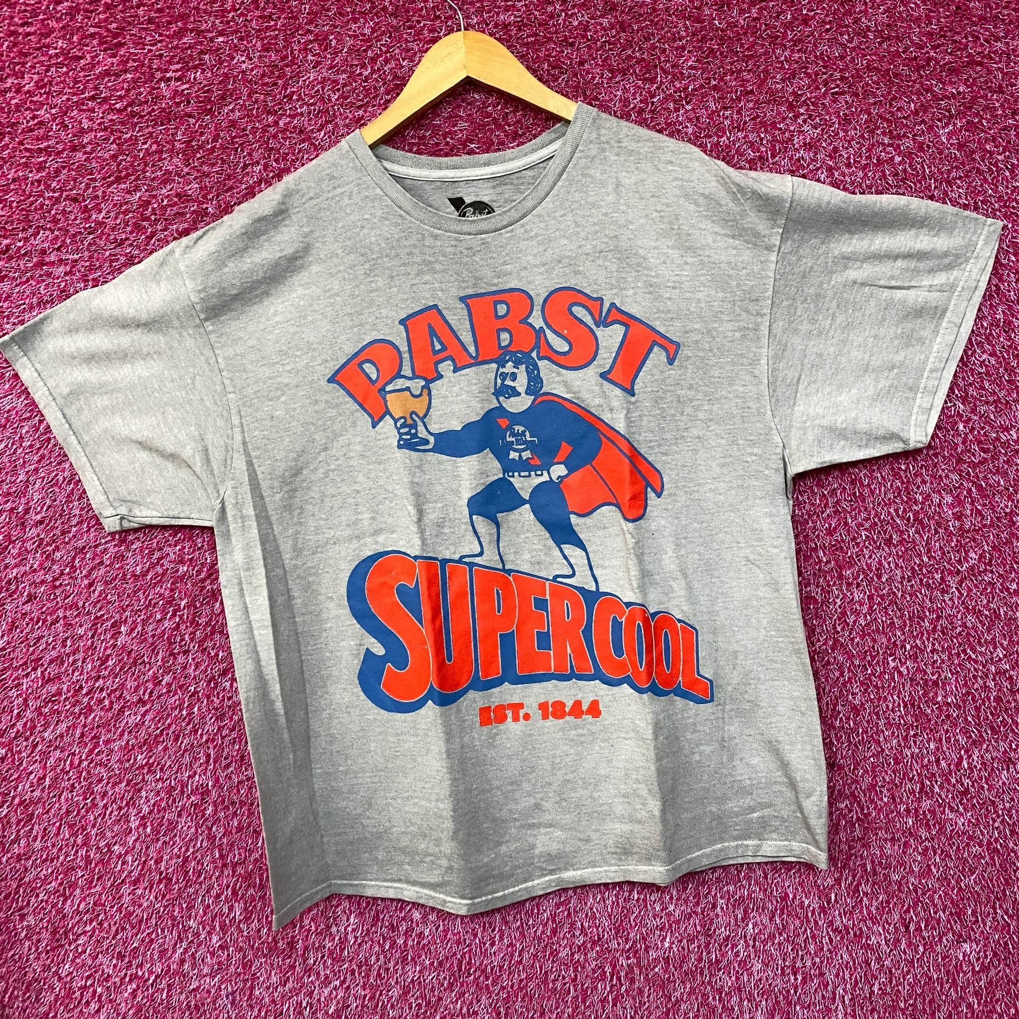 Pabst Blue Ribbon Pabst Blue Ribbon Supercool Man Retro T-Shirt M/L Size US L / EU 52-54 / 3 - 3 Thumbnail