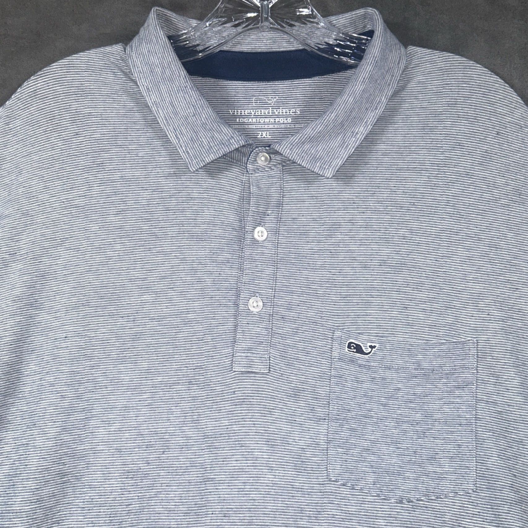 Vineyard Vines Vineyard Vines Edgartown Polo Shirt Mens 2XL Gray Stretch Pocket Shirt Size US XXL / EU 58 / 5 - 2 Thumbnail