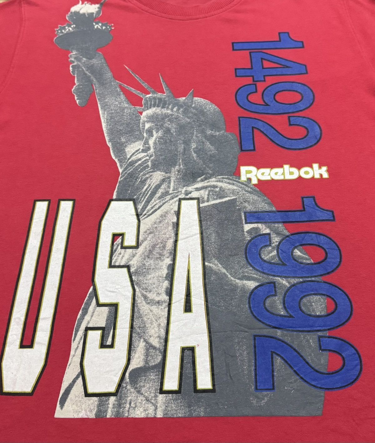 Reebok × Vintage Vintage 1994 Reebok Statue Of Liberty Big Print Size US M / EU 48-50 / 2 - 5 Thumbnail