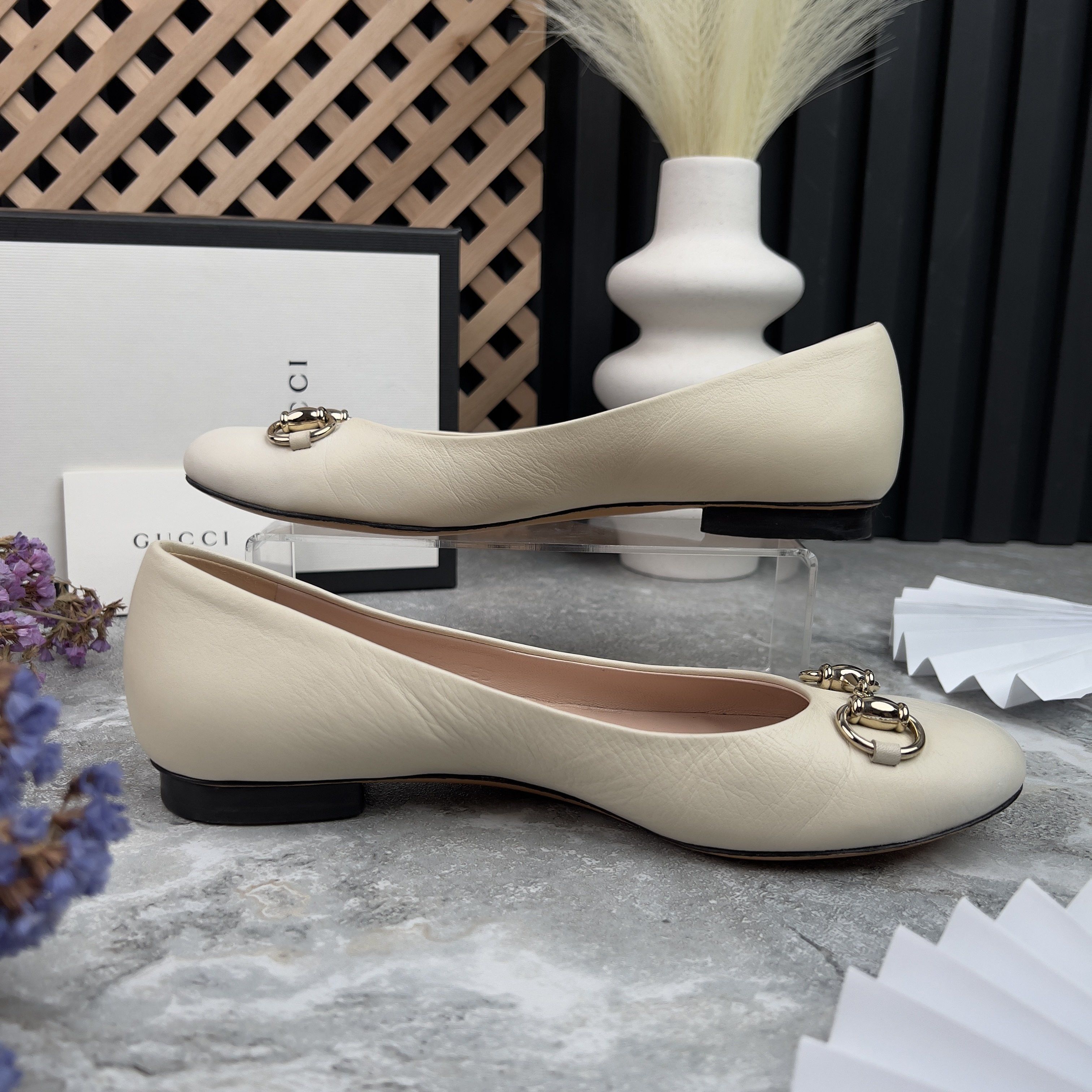 Gucci Ballerines Horsebit Ballet Flats Leather Size US 6.5 / IT 36.5 - 6 Thumbnail