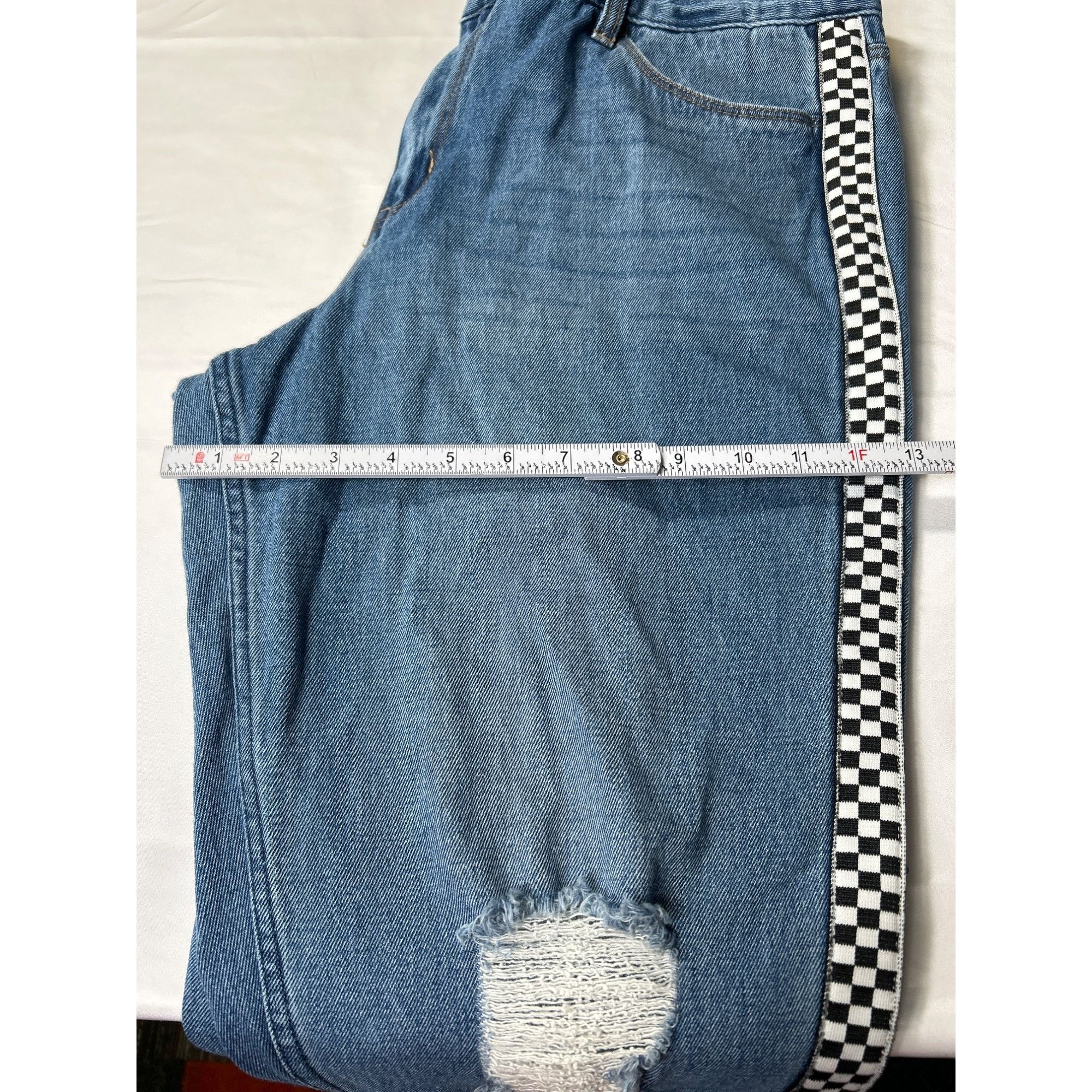 Empyre Empyre Eileen Womens Mom Jean Ripped Denim Size 13 SKU 7104 Size 31" - 6 Thumbnail