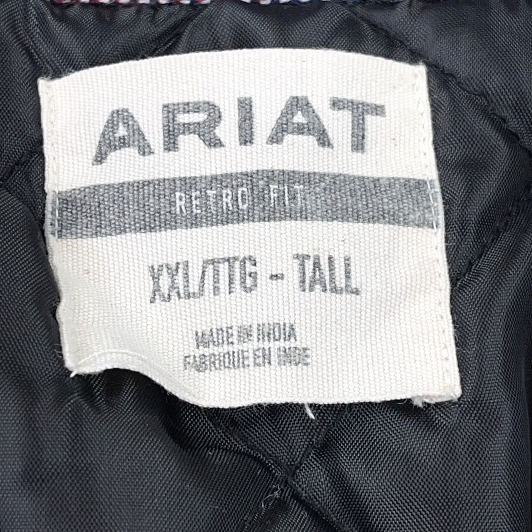 Ariat Ariat Shacket Men 2XL Tall Blue Plaid Flannel Shirt Jacket Blanket Lined 2XLT Size US XXL / EU 58 / 5 - 3 Thumbnail