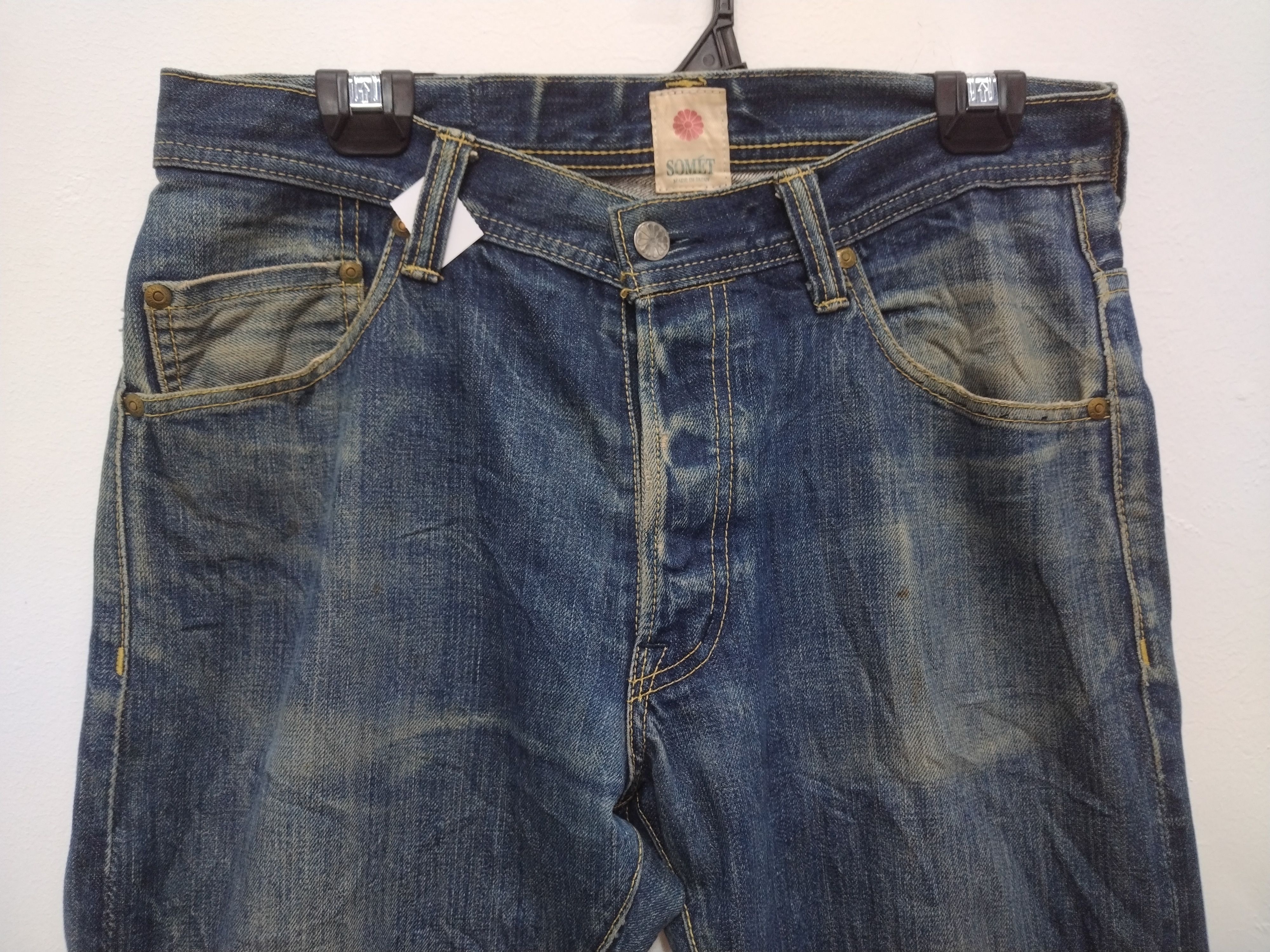 Japanese Brand Vtg selvedge somet straight jeans nice design & character Size US 32 / EU 48 - 4 Thumbnail