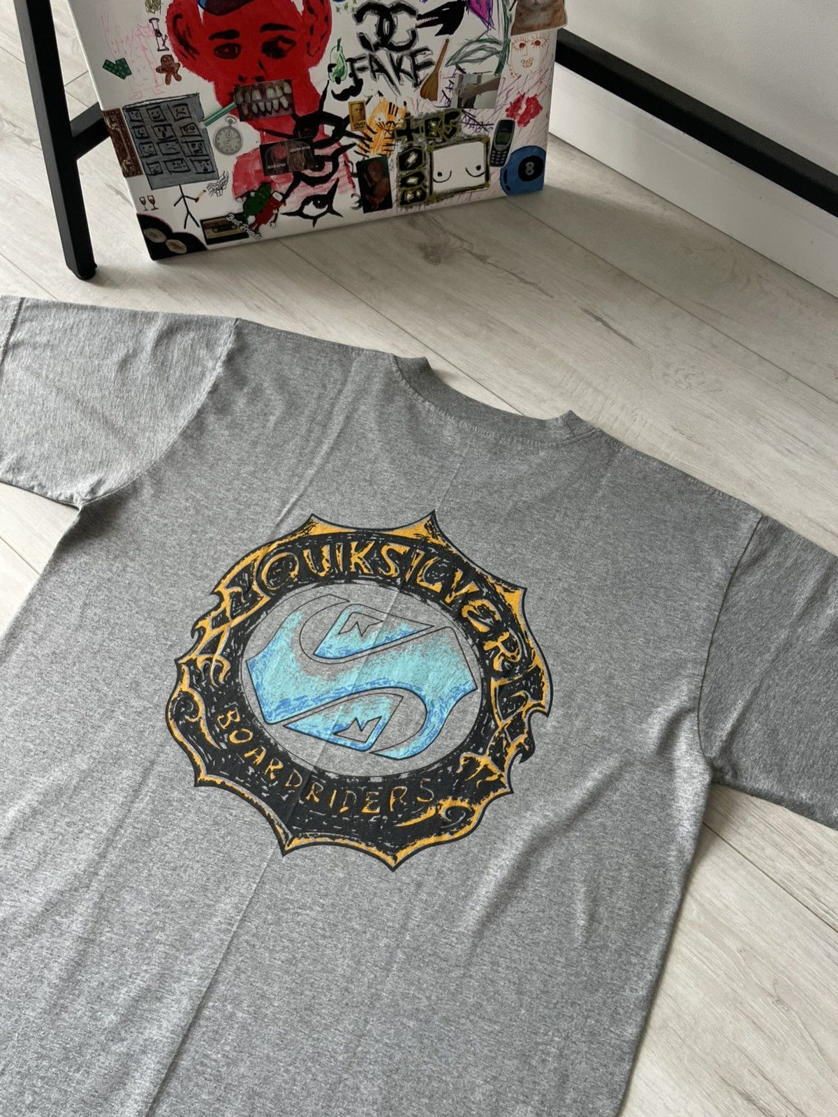 Quiksilver Vintage 90's Quiksilver Boakdriders T-Shirt Surf Big Logo Size US L / EU 52-54 / 3 - 4 Thumbnail