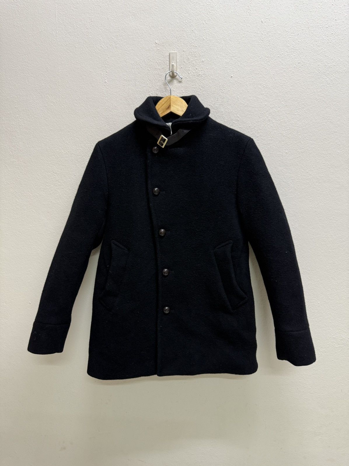 Edifice Japan EDIFICE BELTED COLAR WOOL COAT JACKET Size US S / EU 44-46 / 1 - 22 Thumbnail