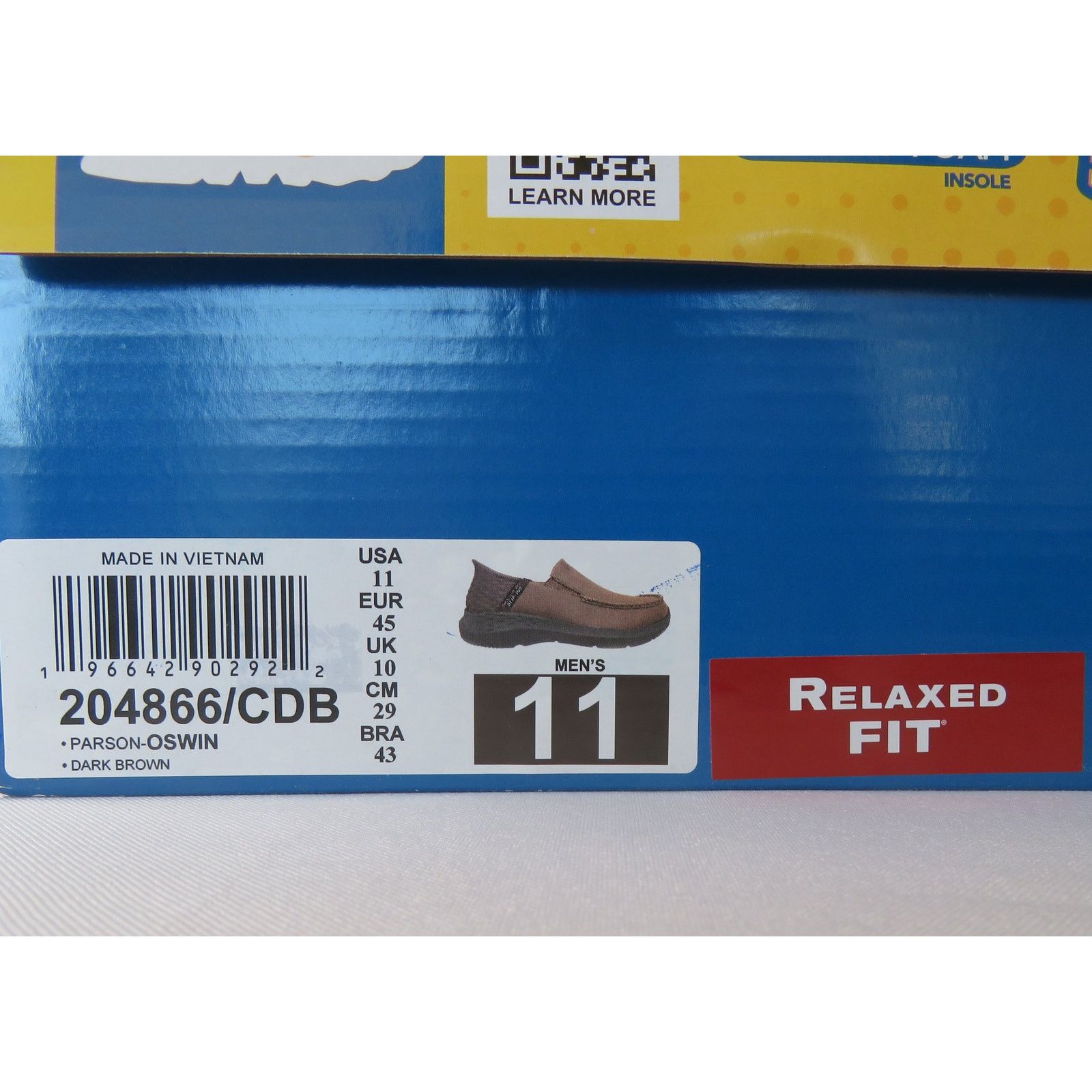 SKECHERS New SKECHERS Brown Leather Slip-ins Relaxed Fit Oswin Loafer Size US 11 / EU 44 - 8 Thumbnail