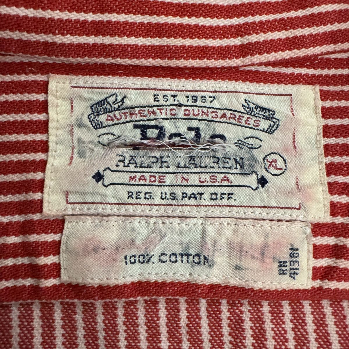 Polo Ralph Lauren Ralph Lauren Authentic Dungarees USA Work Shirt XL Y2K Size US XL / EU 56 / 4 - 4 Thumbnail
