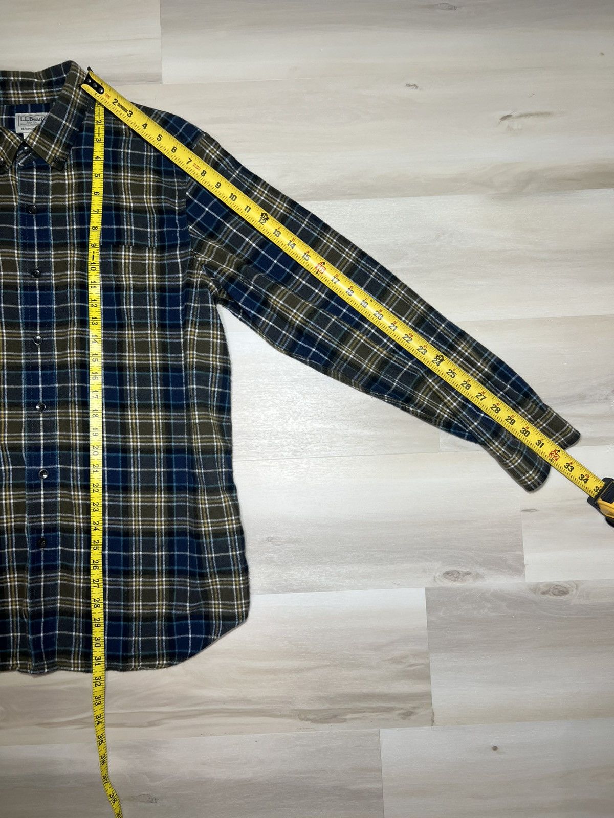 L.L. Bean LL Bean Shirt Mens Sz L Yellow & Green Plaid Flannel 228061 Size US L / EU 52-54 / 3 - 5 Thumbnail