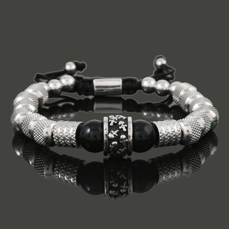 Other Tiger Stone Stainless Steel Beads Skull Bracelet Size ONE SIZE - 1 Thumbnail
