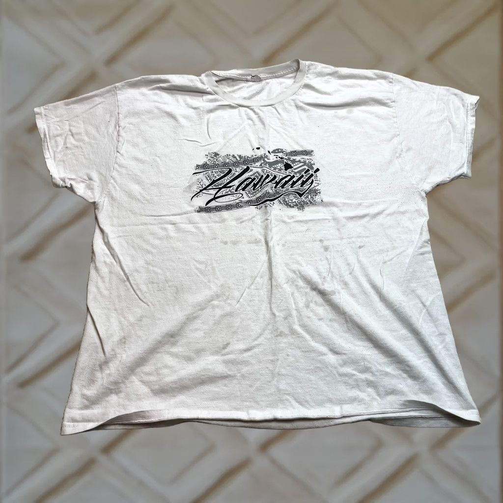 Hanes VINTAGE Hanes Shirt Mens XL White Short Sleeve Hawaii Beach Tropical Casual Adult Cotton Size US XL / EU 56 / 4 - 1 Thumbnail