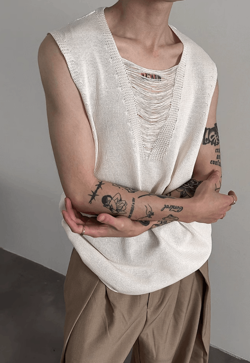 Other Men’s Neck design knitted Vest Size US M / EU 48-50 / 2 - 8 Thumbnail