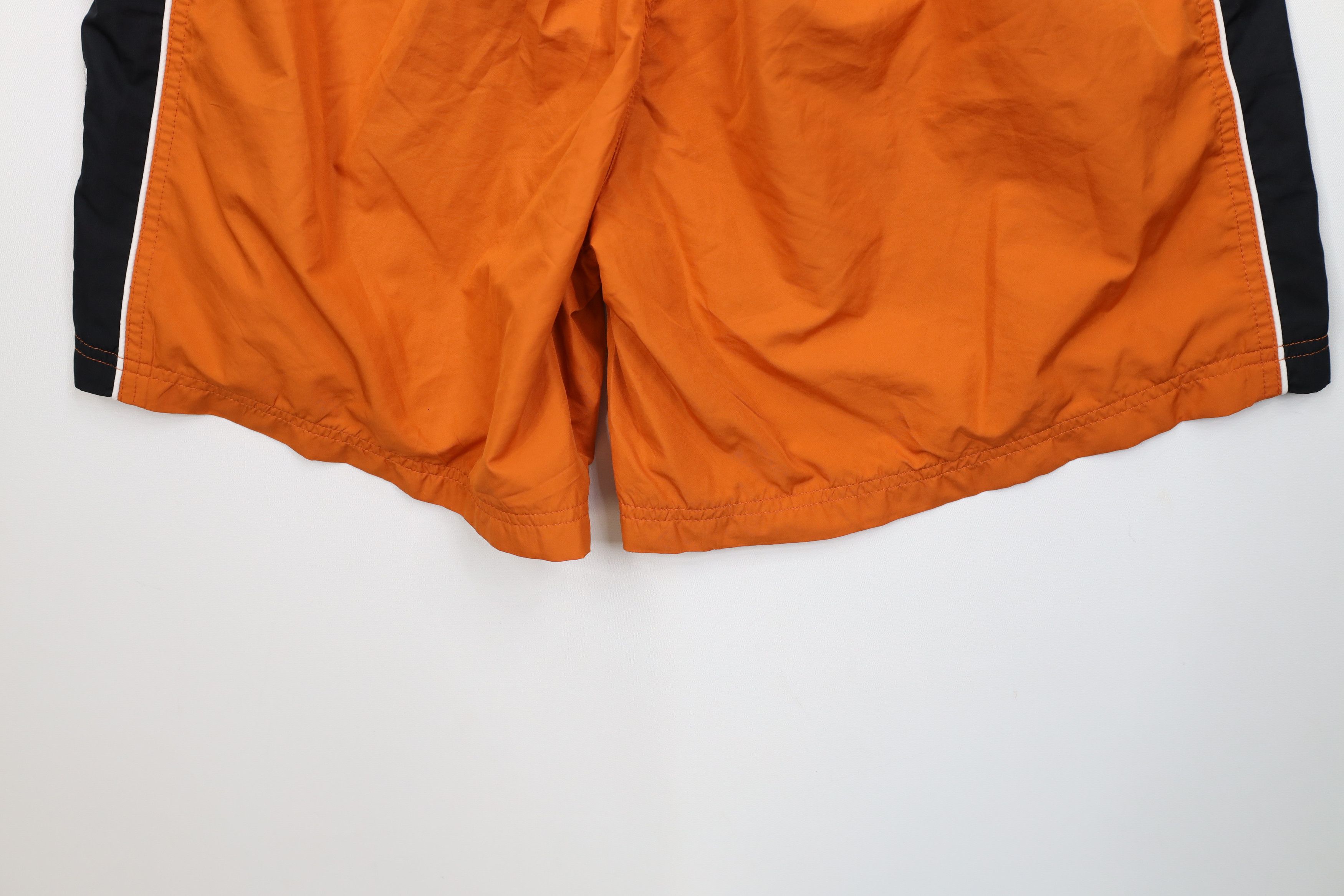 Reebok Vintage 90s Reebok Spell Out Lined Windbreaker Shorts Orange Size US 32 / EU 48 - 12 Thumbnail