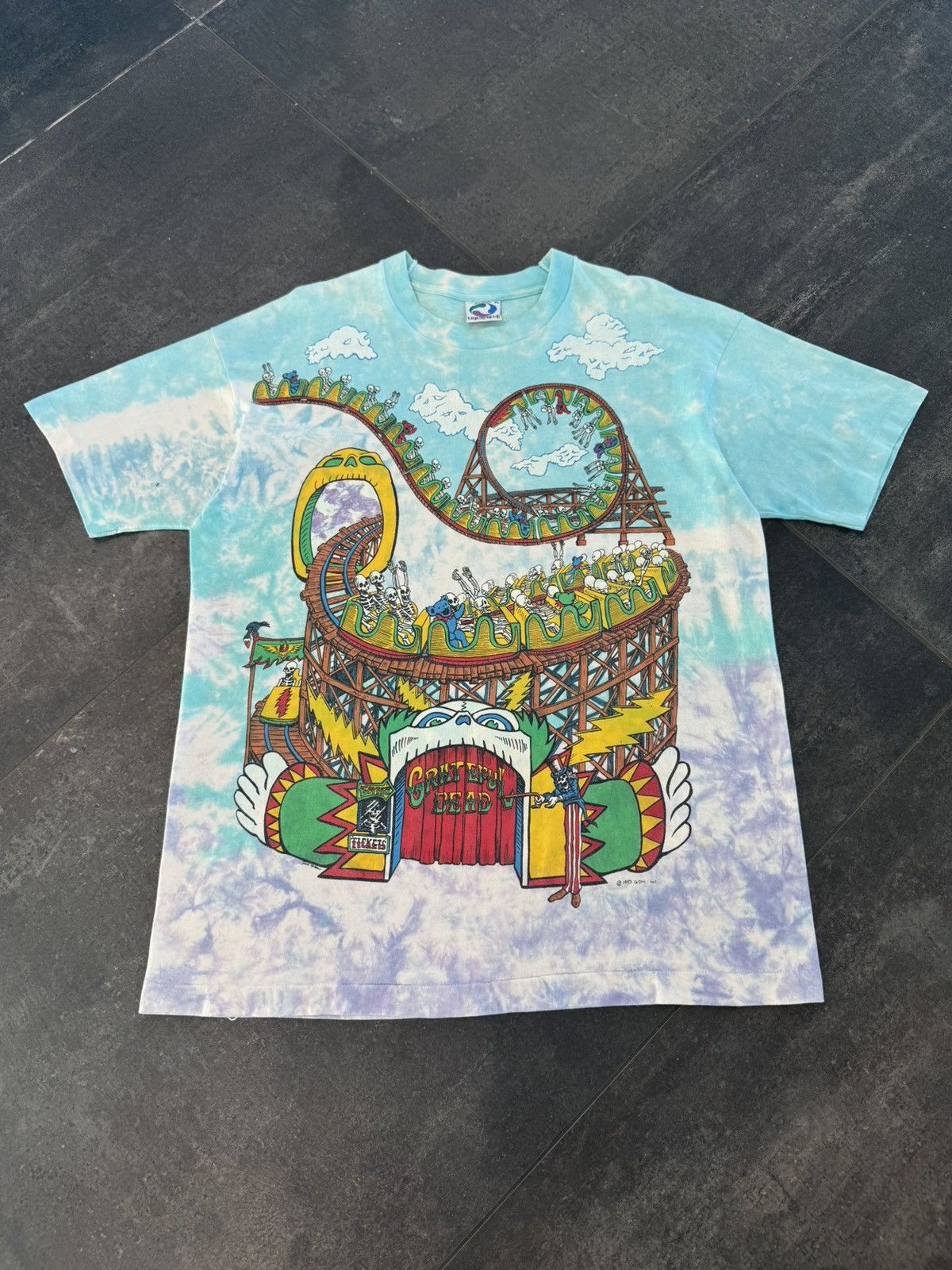 Grateful Dead Vintage 1993 Grateful Dead Liquid Blue Band Tee T Shirt Size US XL / EU 56 / 4 - 1 Thumbnail