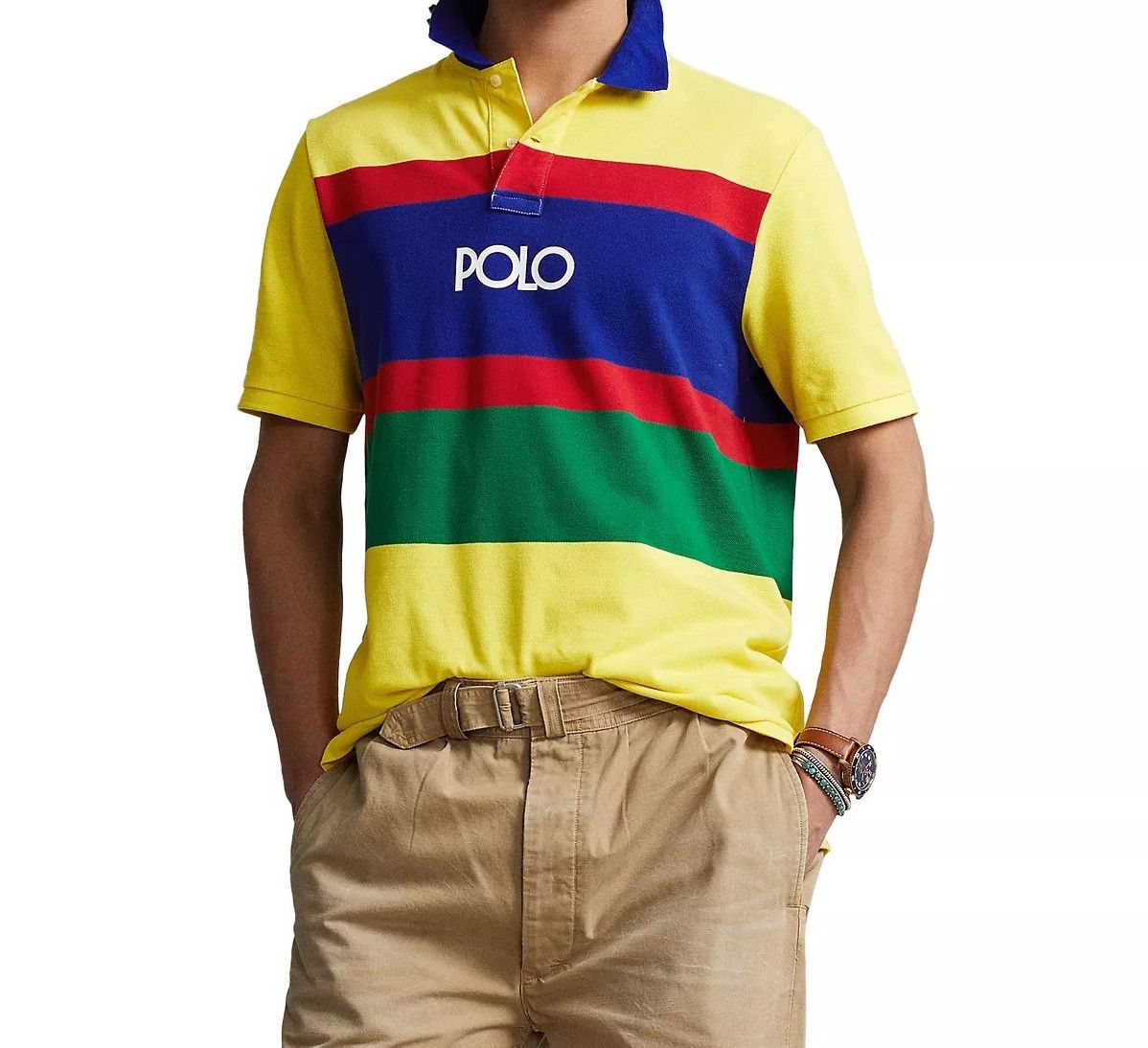 Polo Ralph Lauren POLO RALPH LAUREN XXL CLASSIC FIT STRIPE MESH POLO SHIRT Size US XXL / EU 58 / 5 - 1 Thumbnail