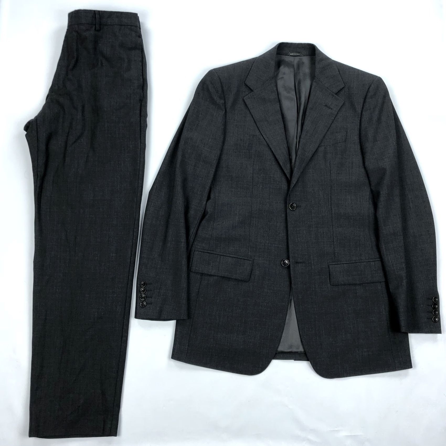 Banana Republic Banana Republic Men's 38R Suit Jacket Wool Blend Charcoal Gray 2 Piece Notch Lapel Single Breasted 40in Chest Regular Vintage? No (Y2K) Size 38R - 2 Thumbnail