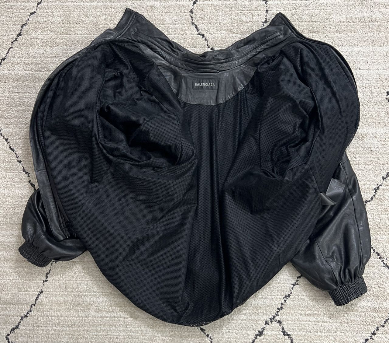 Balenciaga BALENCIAGA B-Sporty Leather Bomber Jacket Size US XL / EU 56 / 4 - 20 Thumbnail