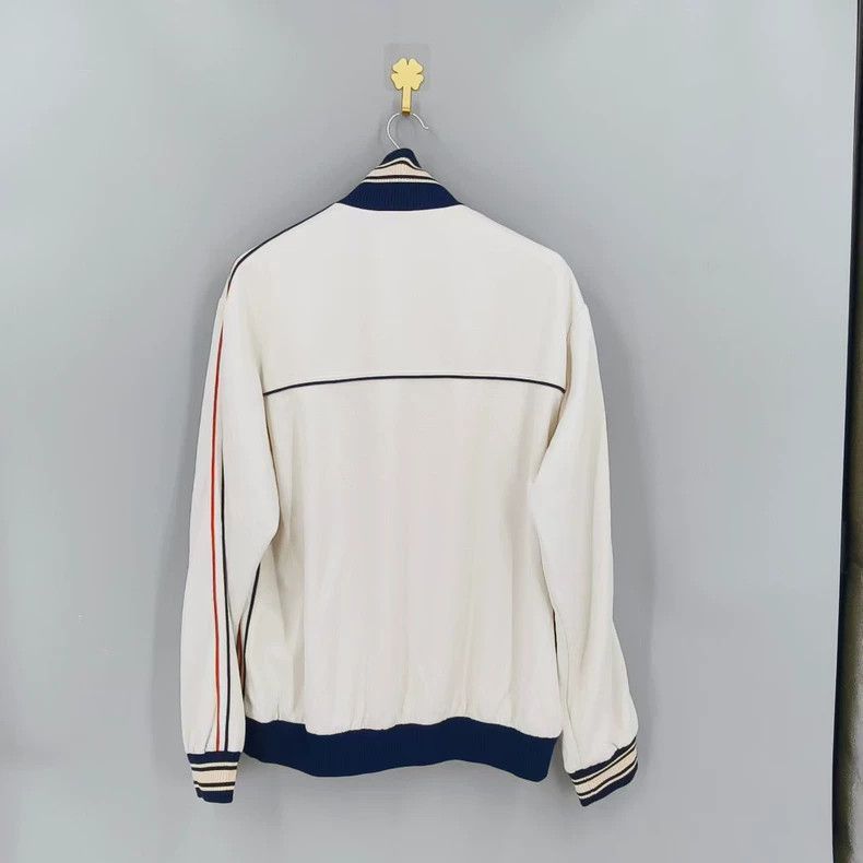 Gucci gucci white striped zip-up jacket Size US M / EU 48-50 / 2 - 2 Thumbnail