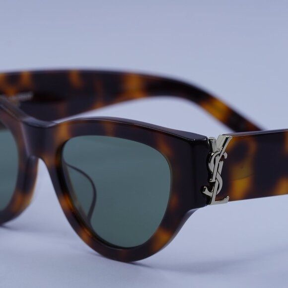 Saint Laurent Paris Saint Laurent SL M94/F 002 Sunglasses Havana Cat Eye Frame Size ONE SIZE - 4 Thumbnail