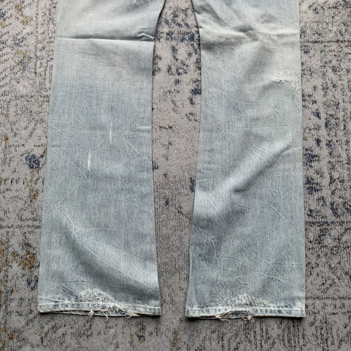 If Six Was Nine × Japanese Brand × Vintage Rare Japanese Brand LA Gate Blue Wash Distressed Jeans Size US 33 - 7 Thumbnail