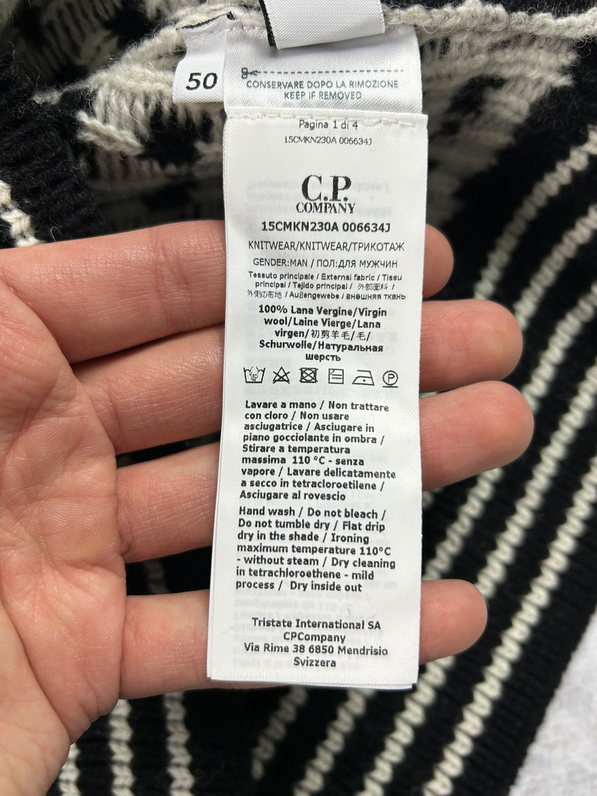 C.P. Company C.P. Company Wool Jacquard Crew Knit Size US M / EU 48-50 / 2 - 5 Thumbnail