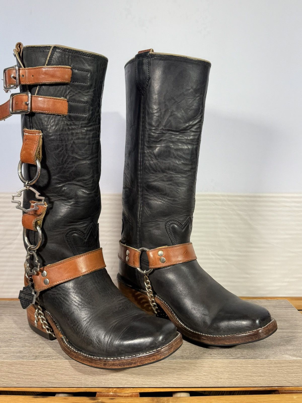 Other Bowman’s Wilson Boot Co Vintage H-D Harness Boots Size 8.5 D Size US 8.5 / EU 41-42 - 1 Thumbnail