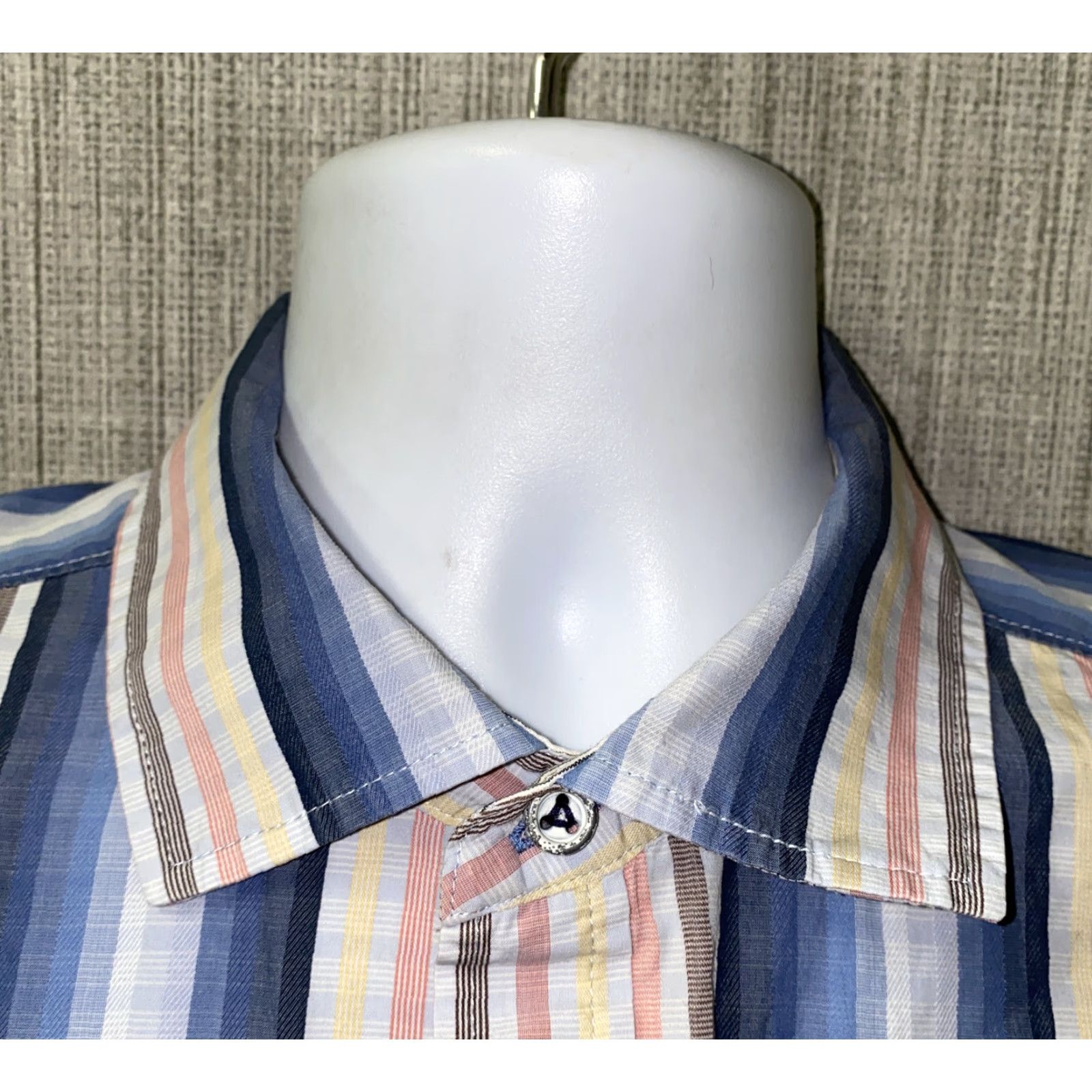 Tommy Bahama Tommy Bahama Shirt Mens Long Sleeve Button Up Multicolor Striped Size L Size US L / EU 52-54 / 3 - 3 Thumbnail