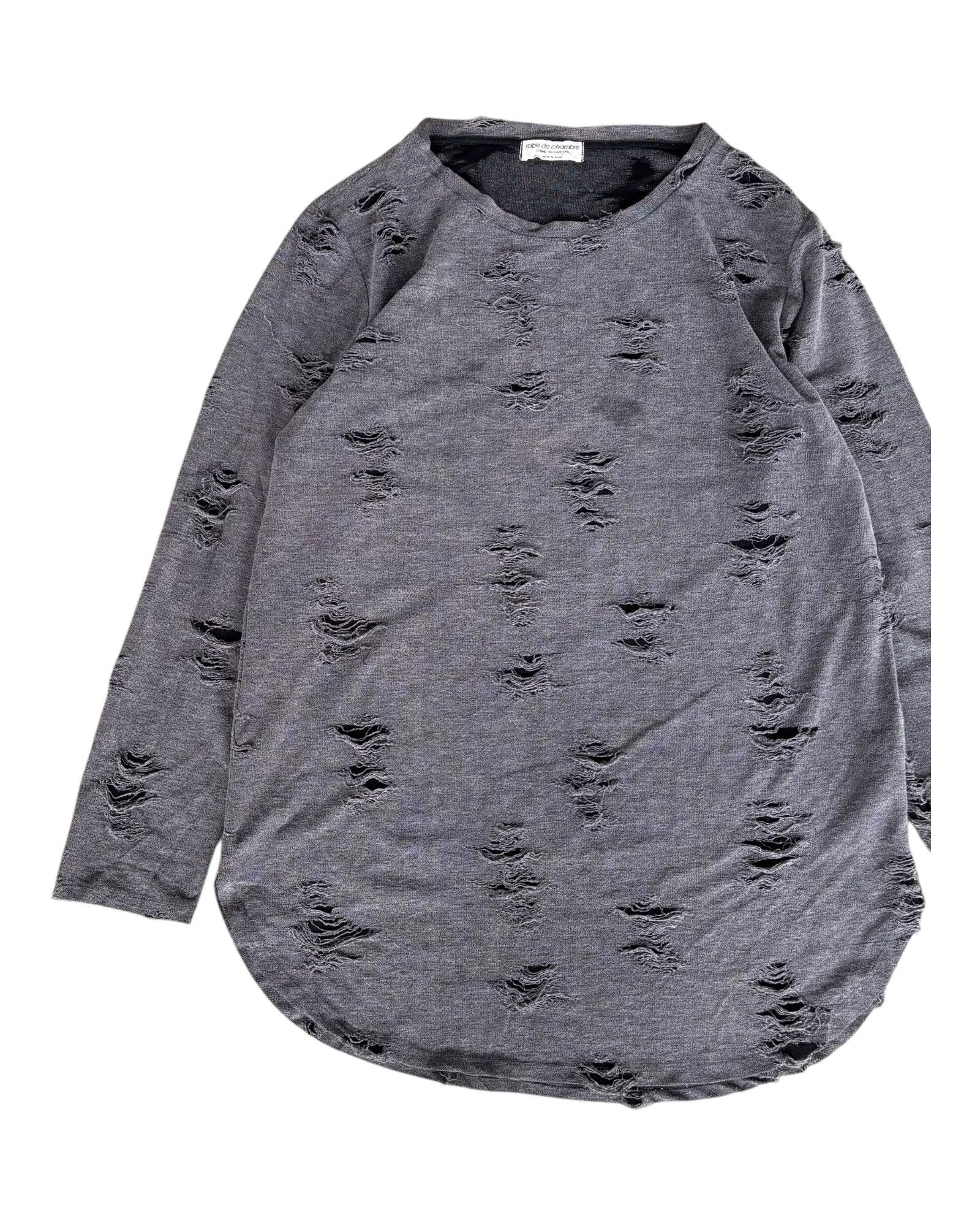 Comme des Garcons 🇯🇵Archive Comme Des Garcons Distress Long Sleeve Shirt Size US M / EU 48-50 / 2 - 3 Thumbnail