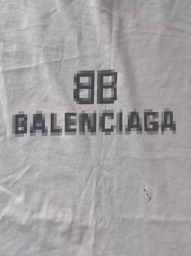 Balenciaga Balenciaga Mosaic Blur Logo BB Letters Loose Ripped Made O Size US XXS / EU 40 - 3 Thumbnail