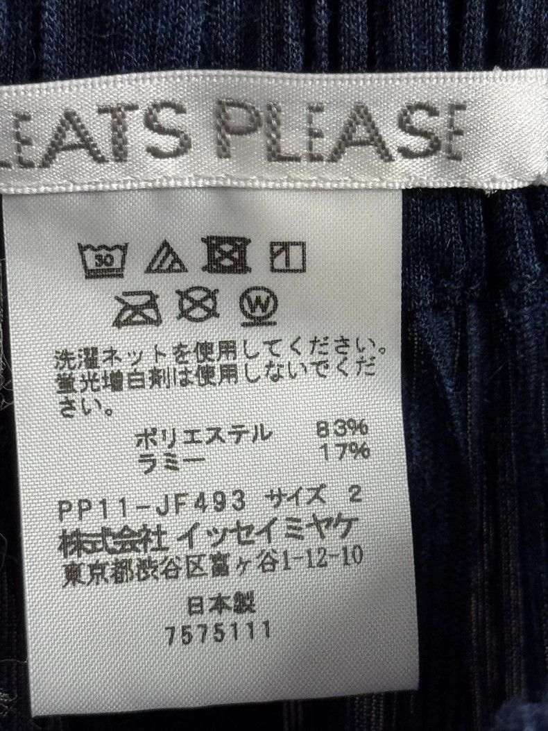 Issey Miyake Issey Miyake size:2 Mixed cotton blue kelp wide-leg pants Size 22" - 3 Thumbnail