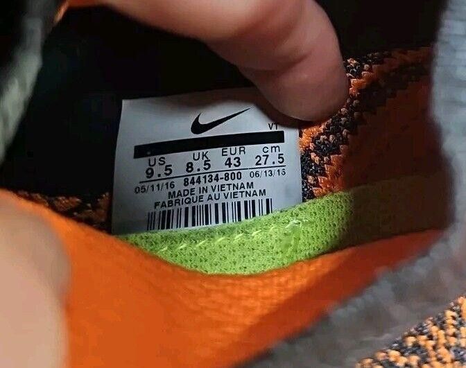 Nike Nike Air Zoom All Out Flyknit Total Orange 2016 Size 9.5 Size US 9.5 / EU 42-43 - 6 Thumbnail