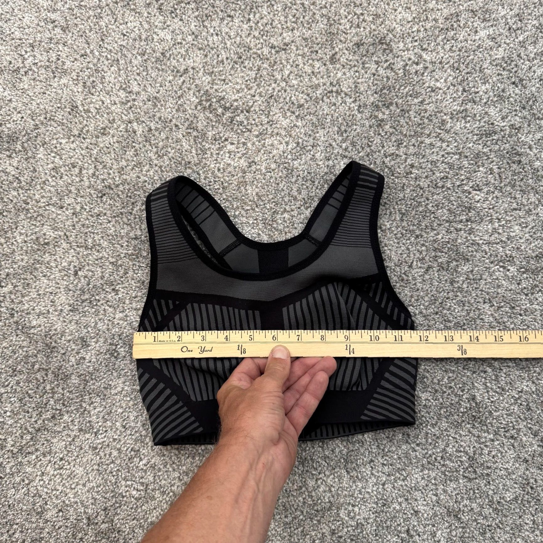 Nike Nike Sports Bra Women XS Black Striped Medium Support Athletic Gym Streetwear Athleisure Size ONE SIZE - 2 Thumbnail