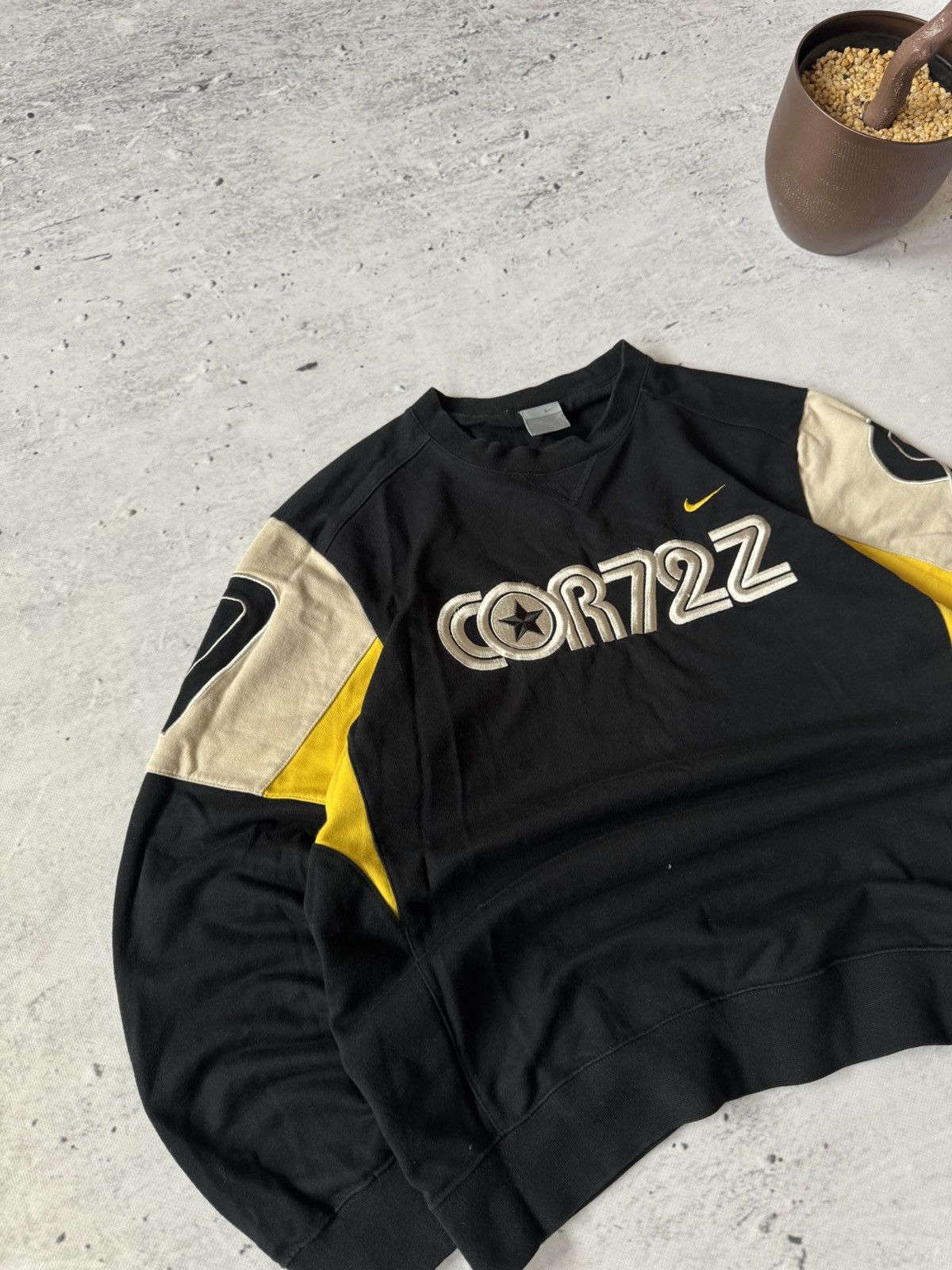 Nike × Vintage NIKE CORTEZ VINTAGE CENTER LOGO OVERSIZ BAGGY FIT SWEATSHIRT Size US M / EU 48-50 / 2 - 2 Thumbnail