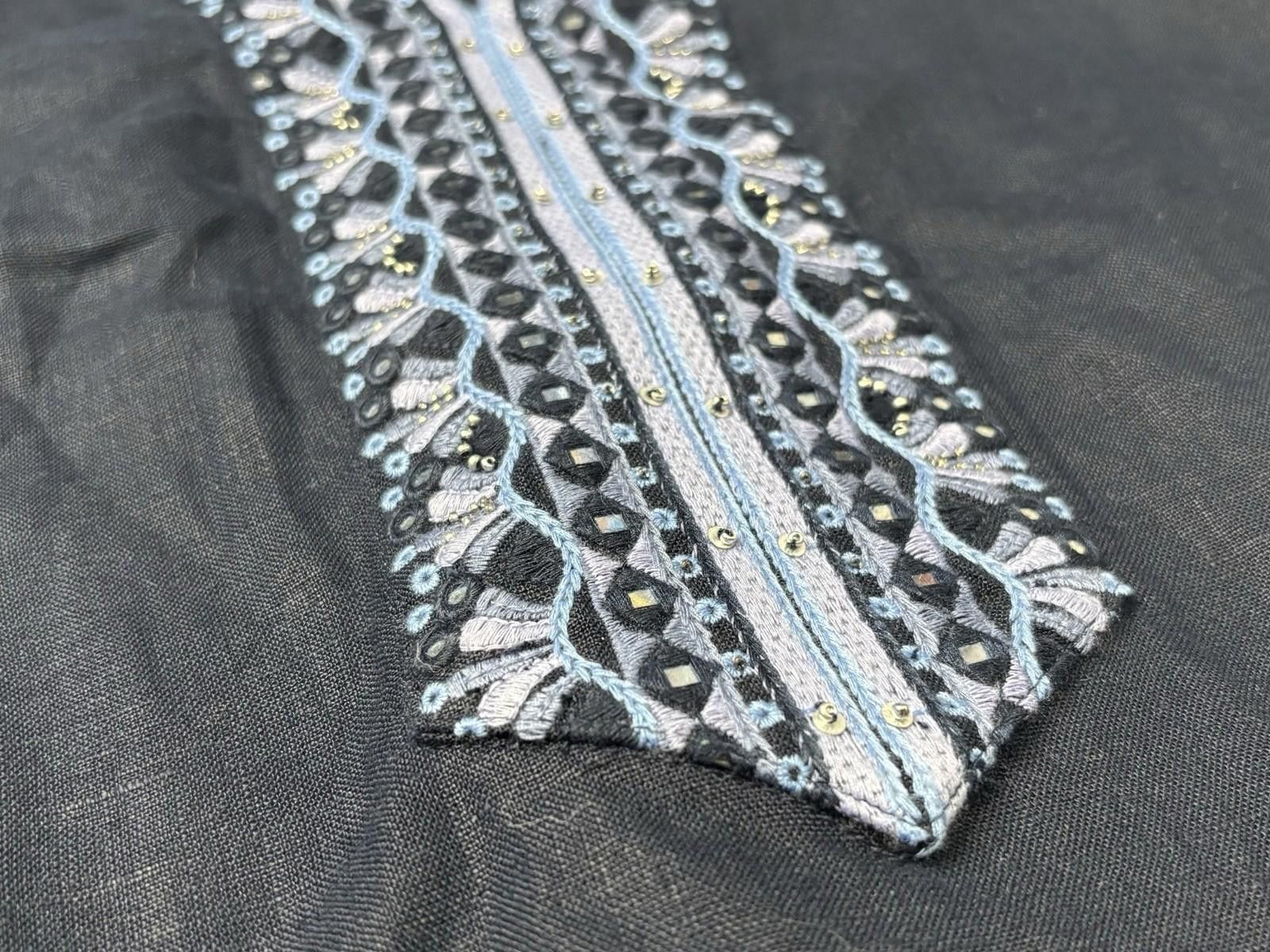 Chicos Chicos Dress Womens Size 8 Linen Embroidered Embellished Size M / US 6-8 / IT 42-44 - 5 Thumbnail