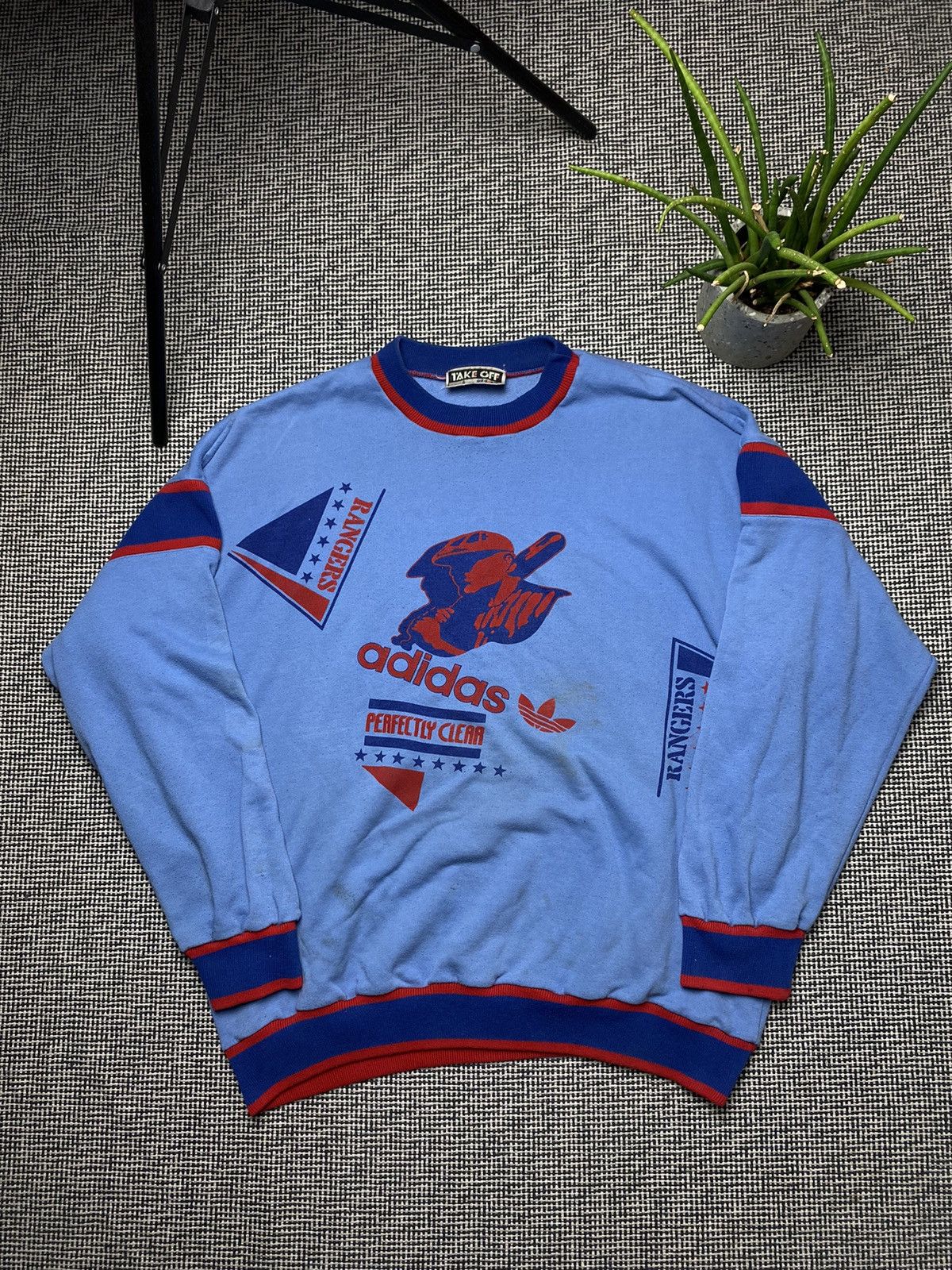 Adidas × Vintage Adidas take off Rangers sweatshirt y2k Size US L / EU 52-54 / 3 - 1 Thumbnail