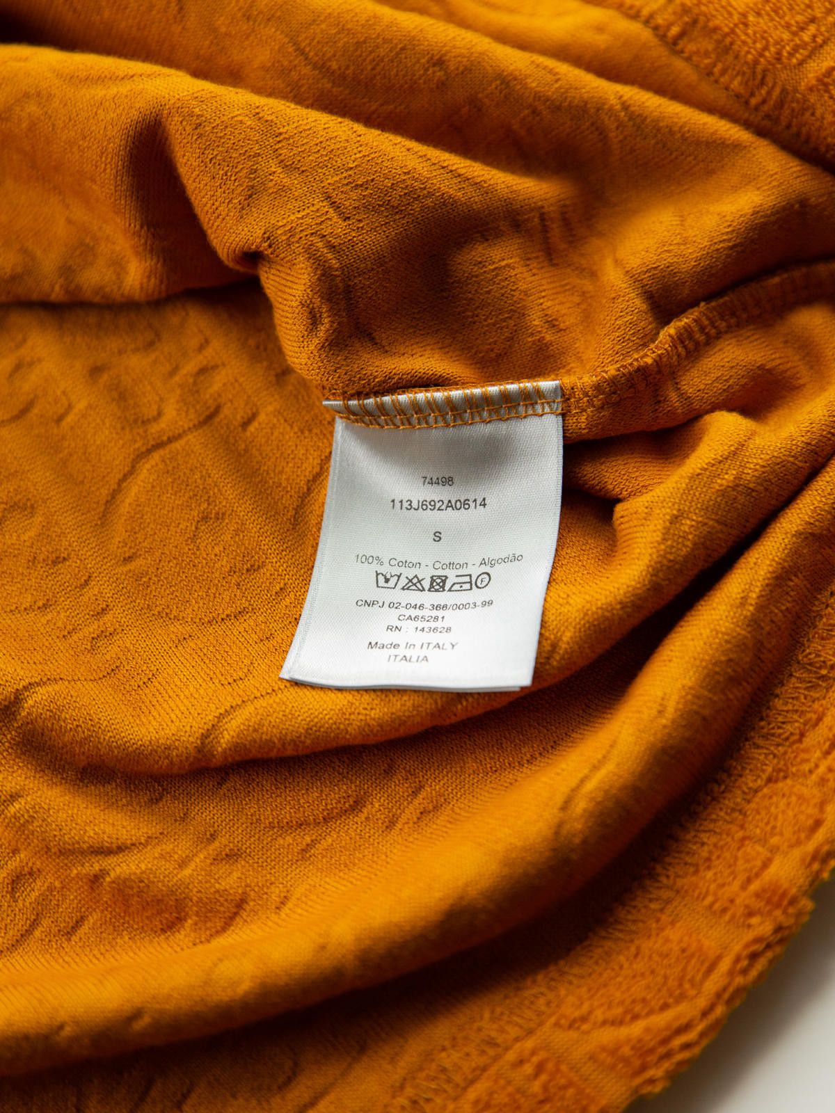 Dior Dior Oblique Towelling Orange T Shirt Size US S / EU 44-46 / 1 - 7 Thumbnail