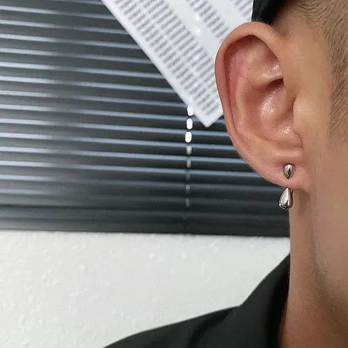 VIBE Fashion Drop Shape Couple Stud Earrings Size ONE SIZE - 4 Thumbnail