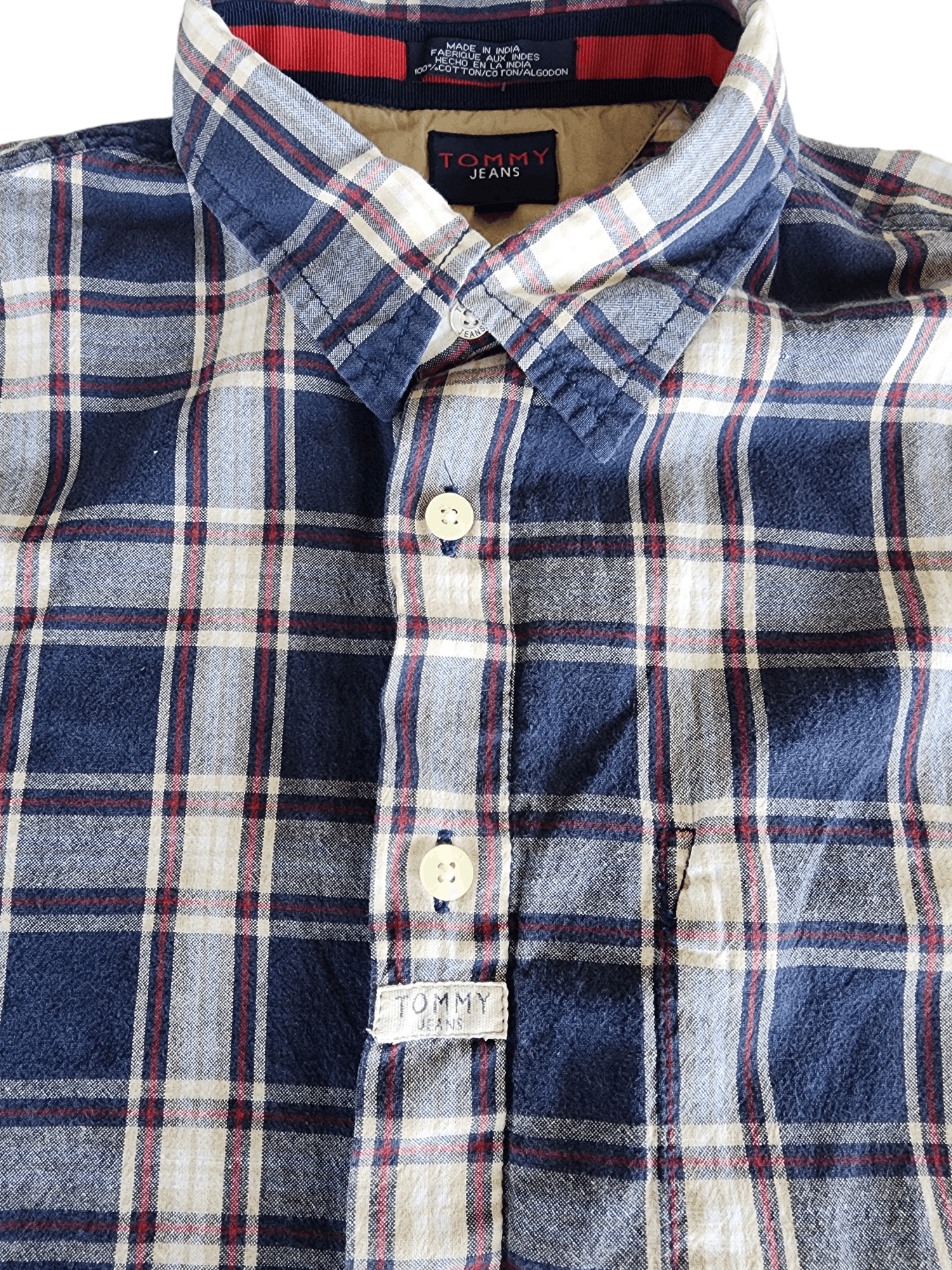 Tommy Jeans Vintage 90s Tommy Jeans Plaid Shirt Size US L / EU 52-54 / 3 - 6 Thumbnail