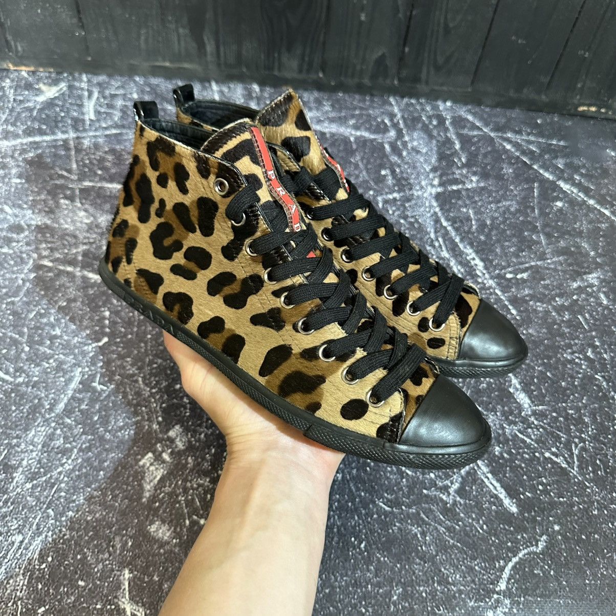Prada PRADA Leopard Fur Women’s Sneakers size 38 8 US Size US 8 / IT 38 - 3 Thumbnail