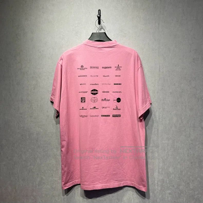 Balenciaga Balenciaga All Logo Printed Short Sleeve Size US M / EU 48-50 / 2 - 2 Thumbnail