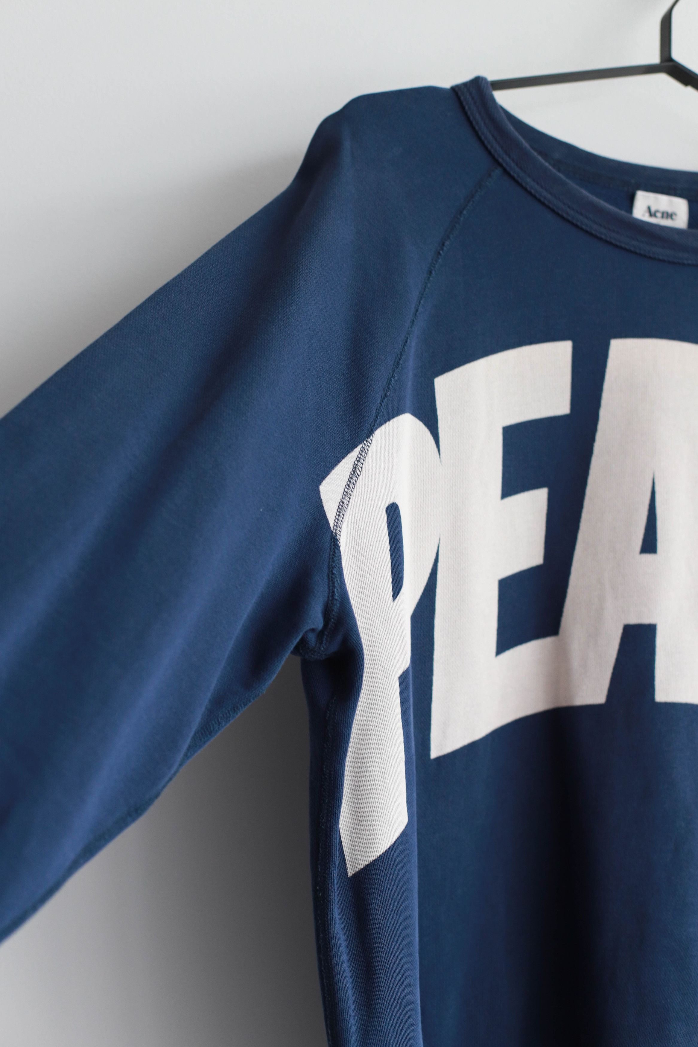 Acne Studios Acne Studios PEACE College AW12 Big Logo Sweatshirt Size L / US 10 / IT 46 - 7 Thumbnail