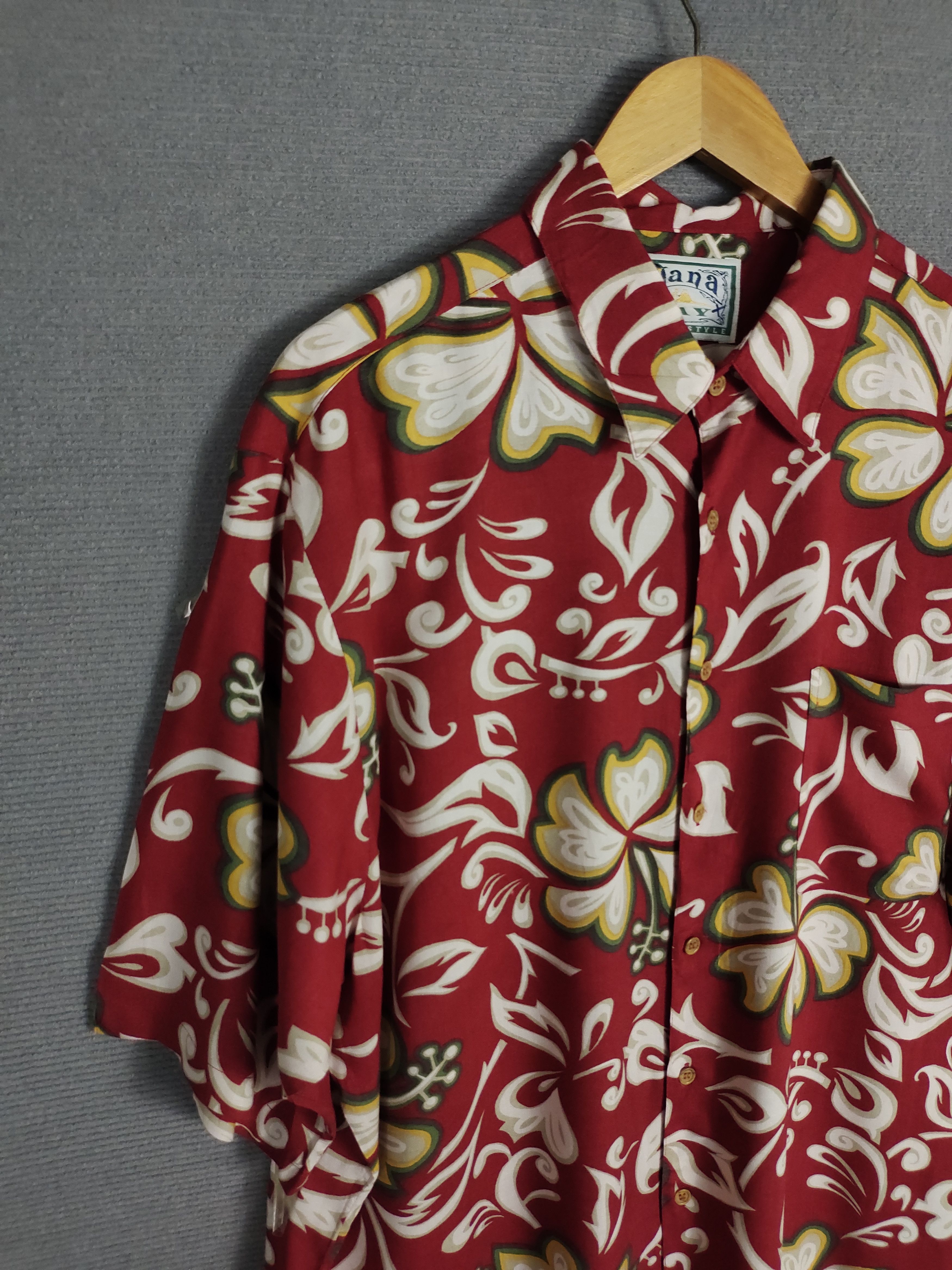Hysteric Glamour 1990s Hana Bay Flower Printed Rayon Hawaiian Shirt Size US L / EU 52-54 / 3 - 3 Thumbnail