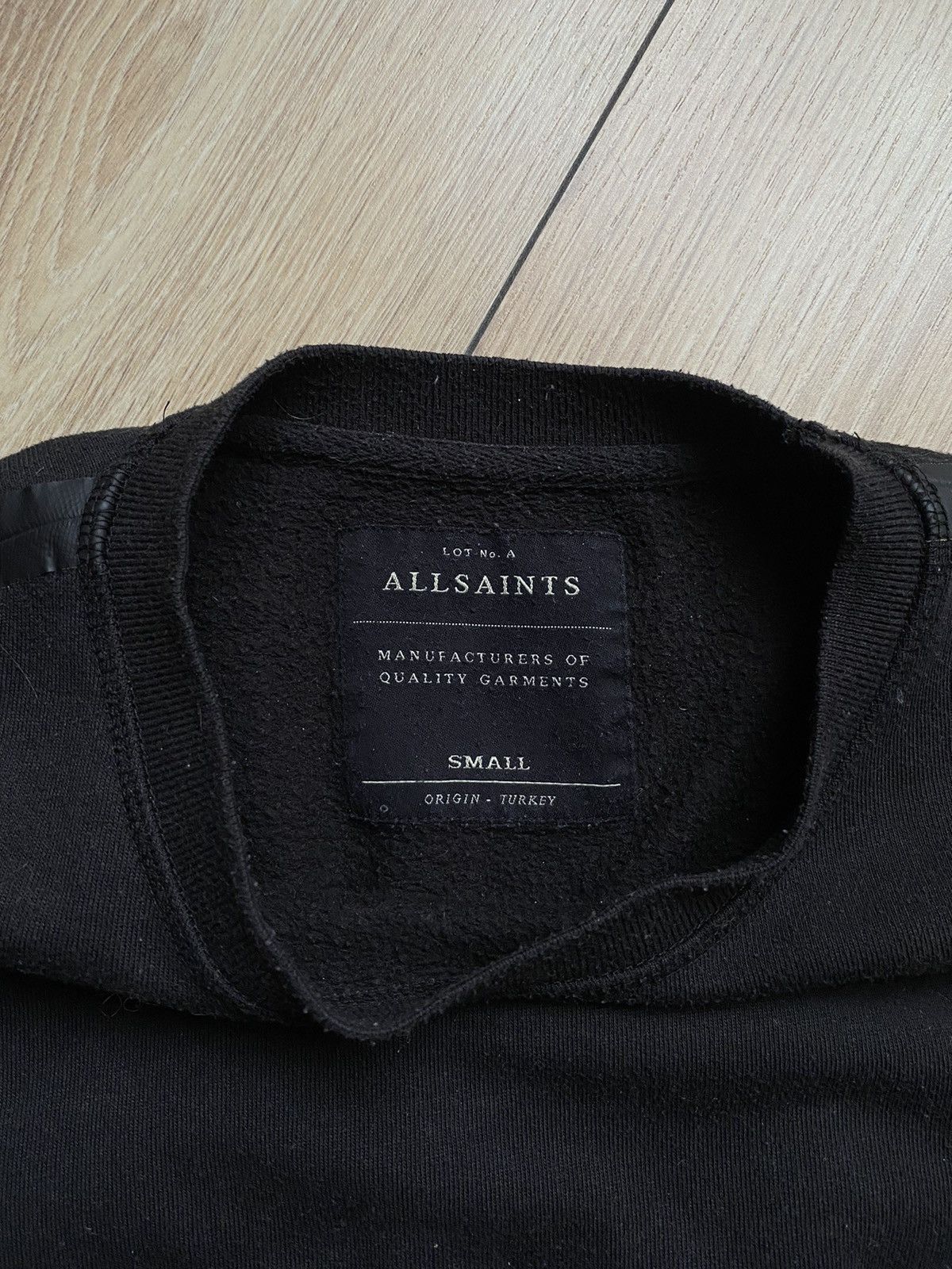 Allsaints × Vintage Allsaints Taped Stitches Black Sweatshirt Size US M / EU 48-50 / 2 - 4 Thumbnail