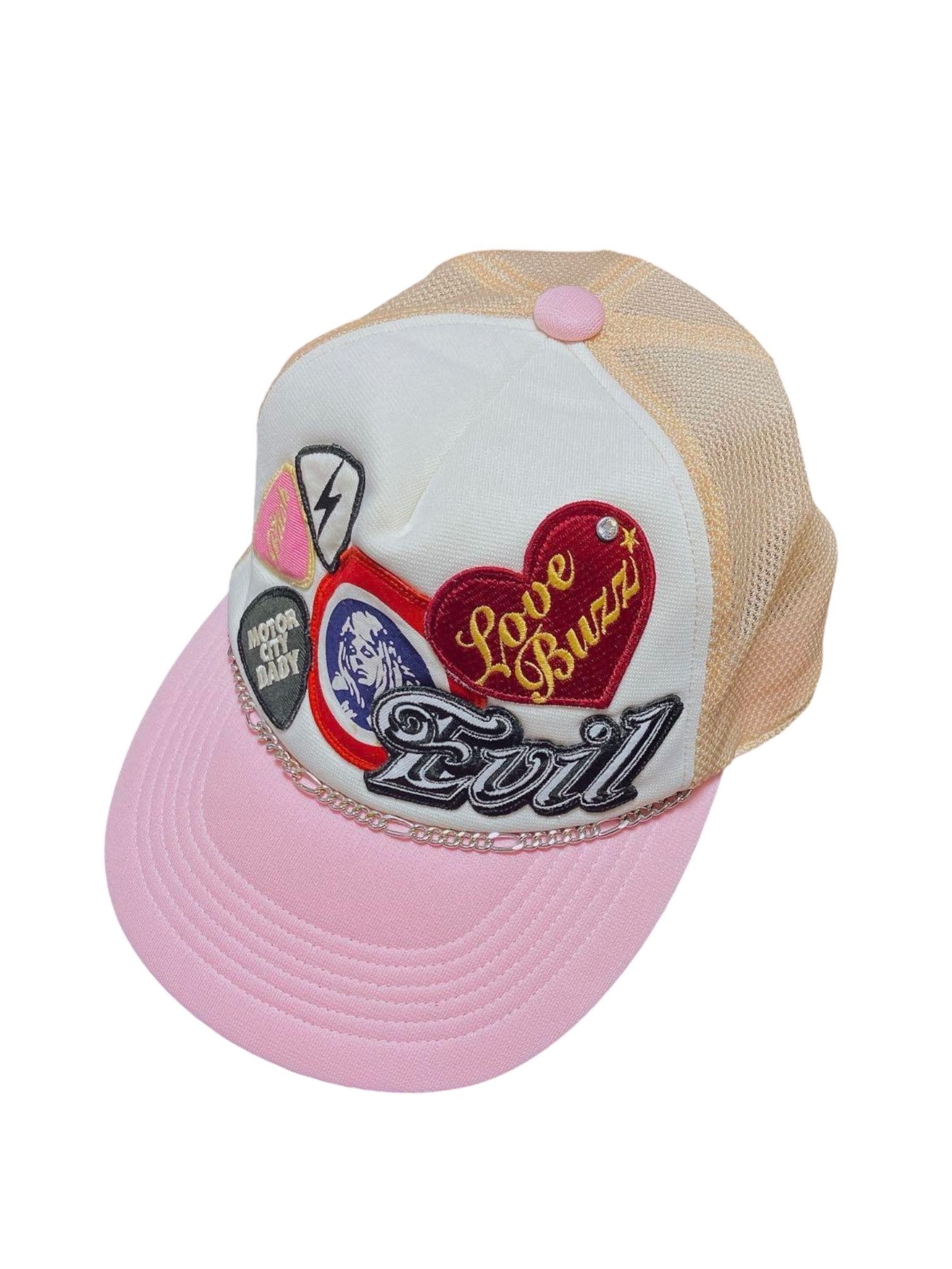 Hysteric Glamour *rare* Hysteric Glamour Pink Trucker Patch Chain Hat Size ONE SIZE - 1 Thumbnail