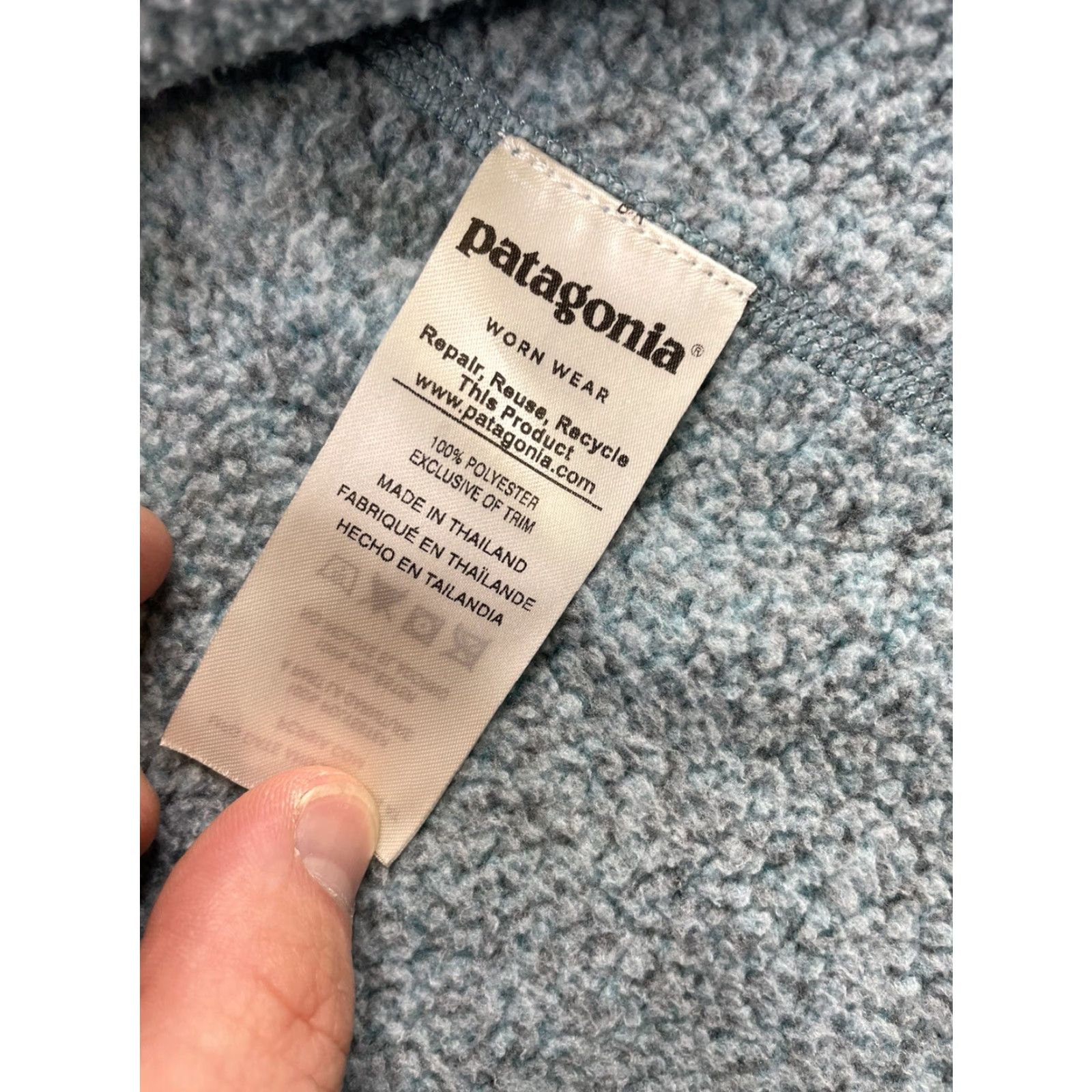 Patagonia Patagonia Pullover Sweater Women’s 1/4 Zip Long Sleeve Fleece Slim Knit Blue Size M Size M / US 6-8 / IT 42-44 - 3 Thumbnail